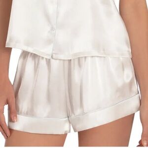 Victoria's Secret Satin White Pajama Shorts
